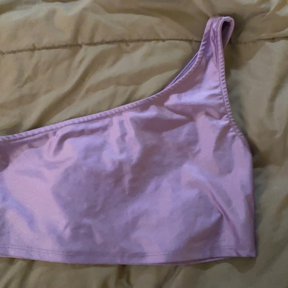 Metallic one shoulder